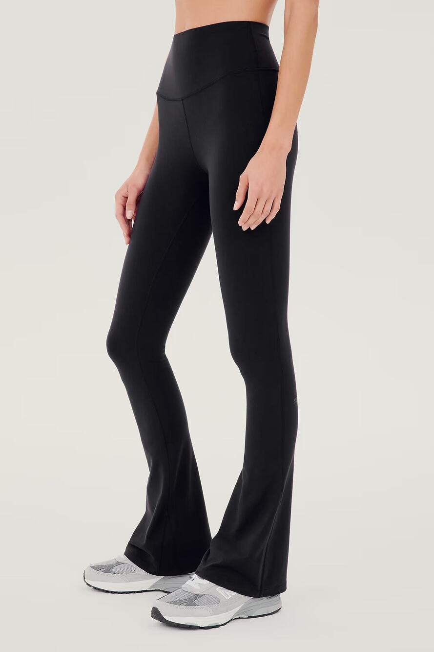 Splits59 Raquel High Waist Black Flare Leggings Yoga Pants Small Black Athletic